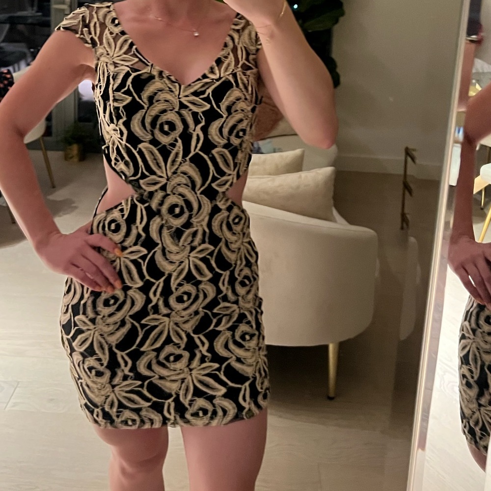 Lace cutout dress